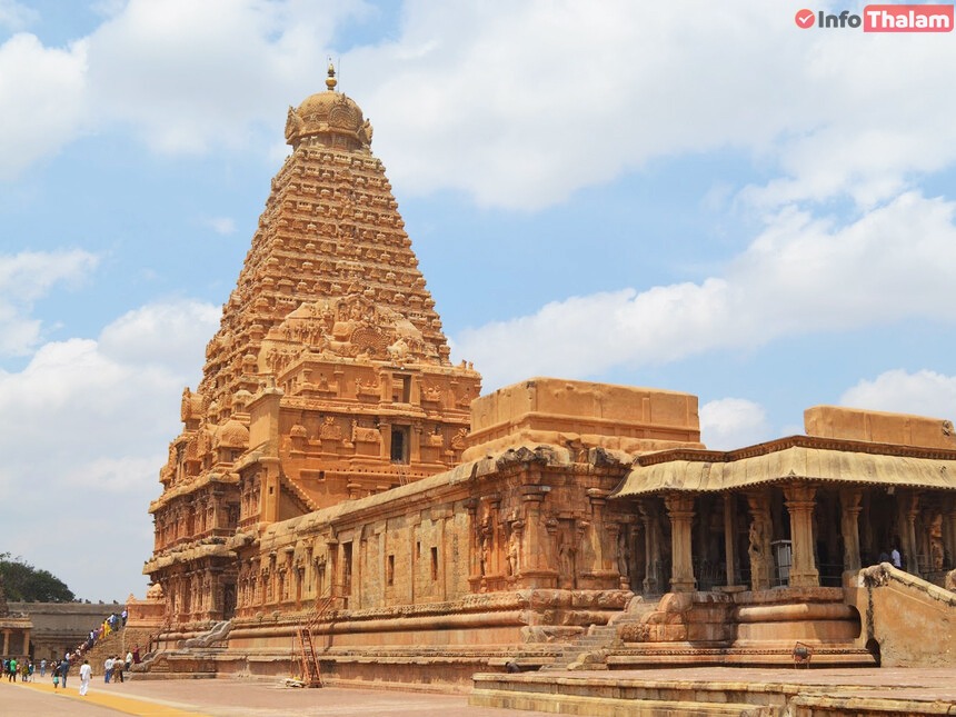 Tanjavur Big Temple Construction Details in Tamil