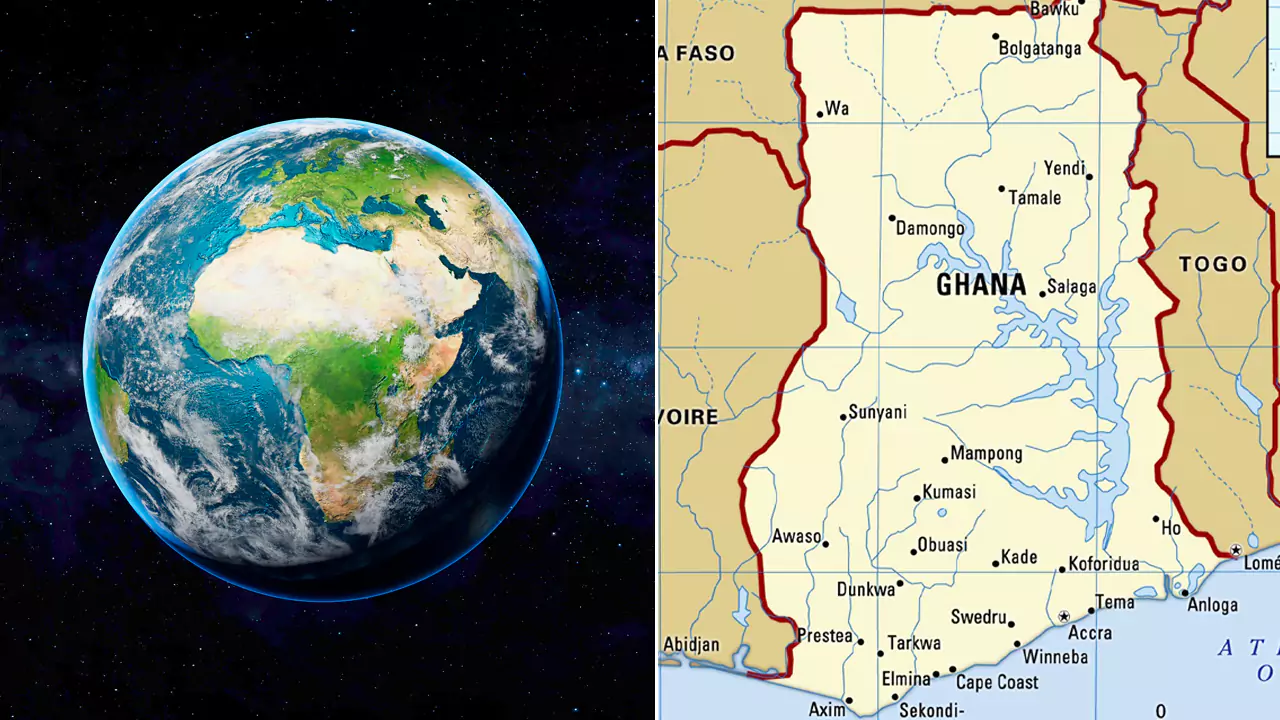 Topography of Ghana