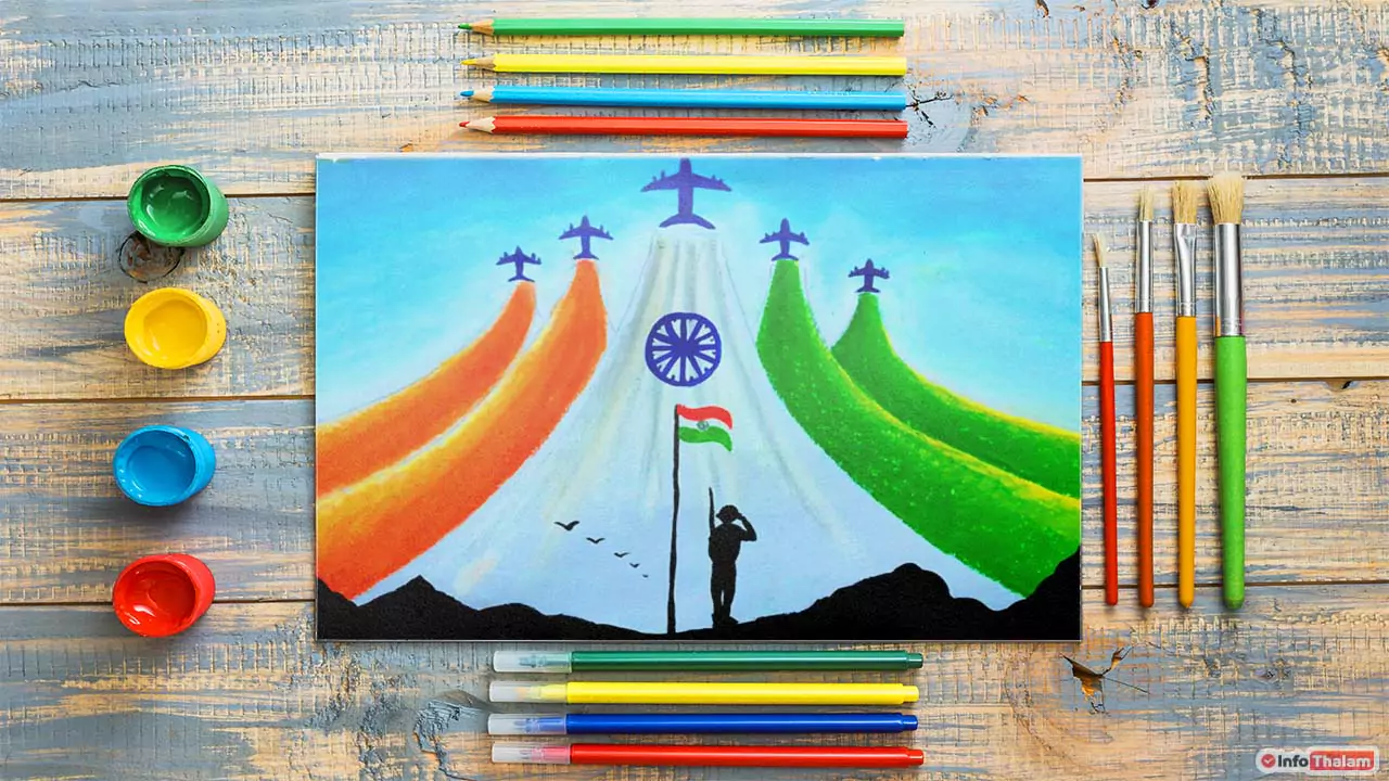 Drawing on Republic Day