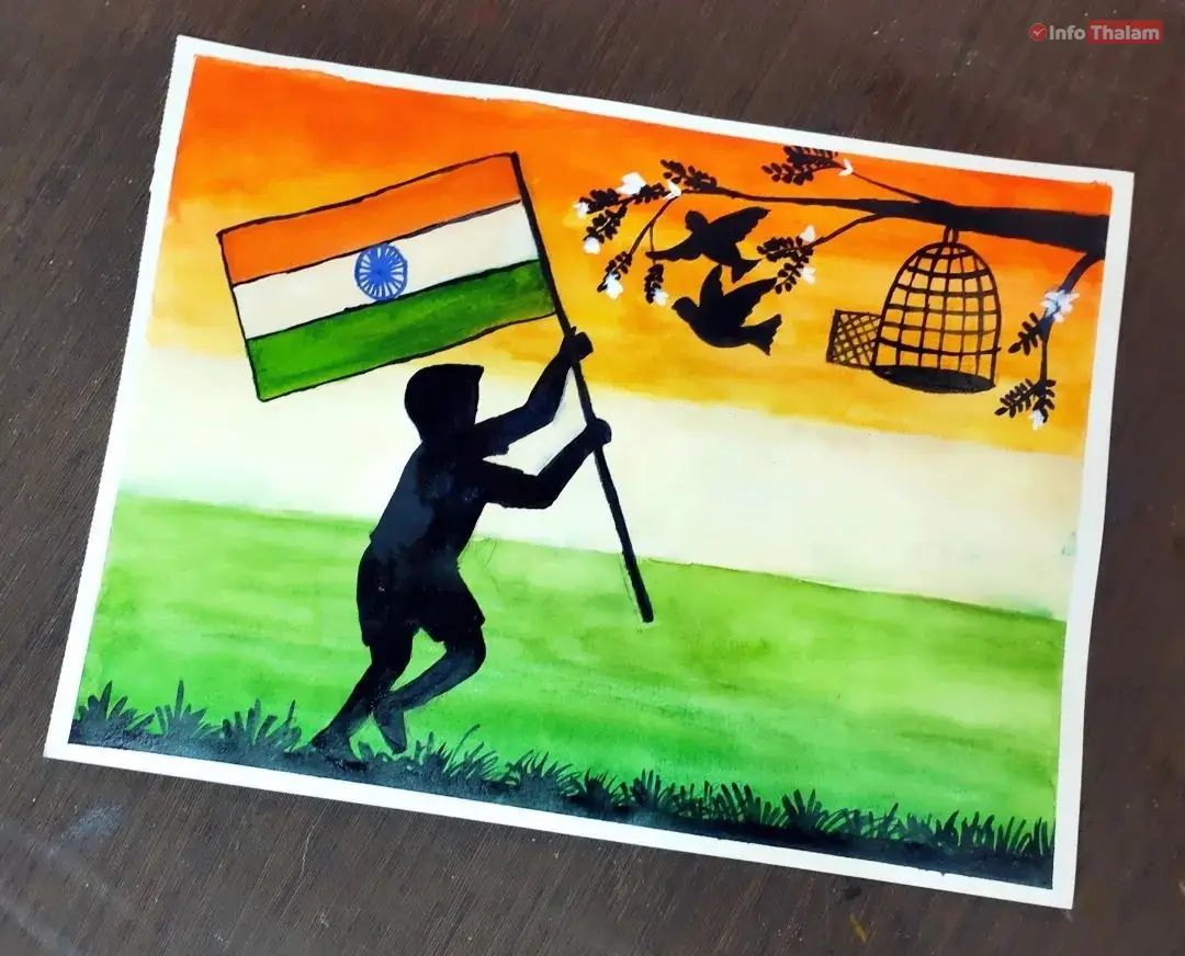 Indian flag drawing easy | 26 January drawing | republic day drawing | Flag  drawing, Easy drawings, Indian flag