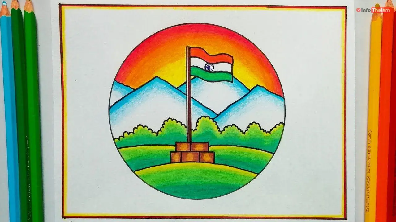 Republic Day Drawing Easy Steps | How to Draw Republic Day Poster Drawing |  Indian Flag Drawing - YouTube