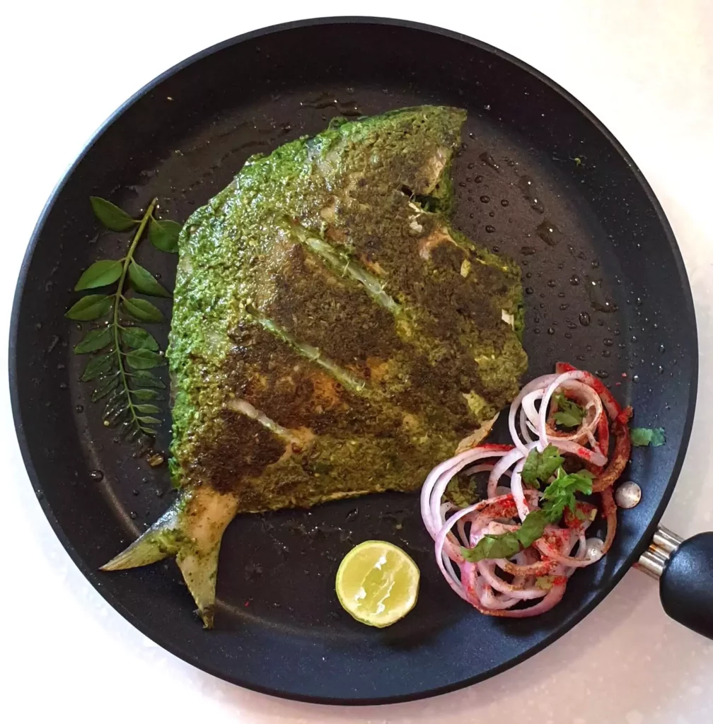Green Masala Fish Fry Recipe in Tamil
